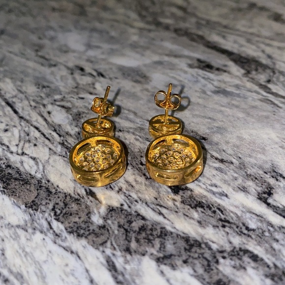 Jeweled Gold Earrings - Picture 6 of 6